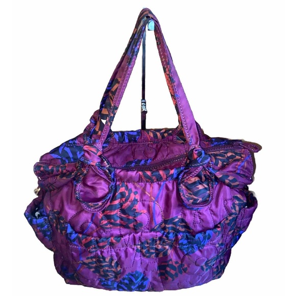 Marc Jacobs Large Purple Duffel Bag, Diaper Bag, Tote Travel Bag Lots of Pockets - Picture 5 of 14